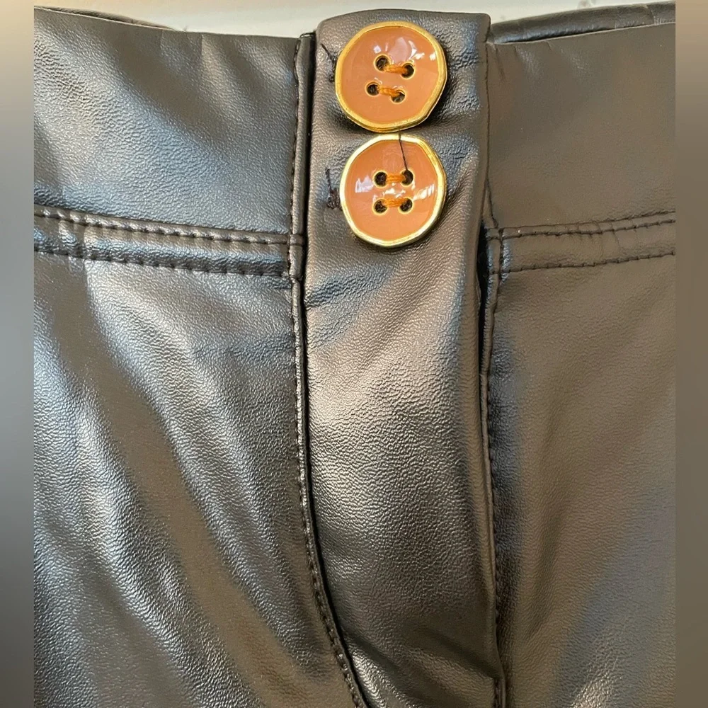 WOMEN'S Sexy High Waist Skinny Faux PU Leather Leggings Pants Butt Lift XL - Picture 12 of 16